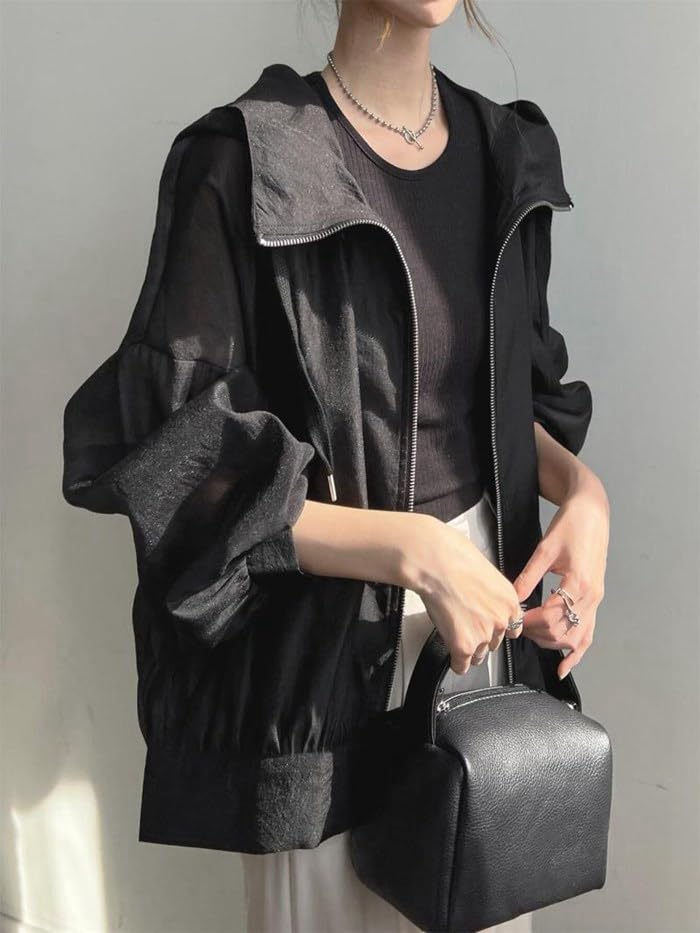 Ochrana proti UV záření Rash Guard Slunce UV Balón Dlouhý UV Rukávník Sluneční Ležérní Svrchní oděv Zdarma Dámská Mikina s Kapucí, Ochrana, Průsvitná, Průhledná Mikina s Kapucí, Jaro/Léto