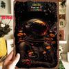 2D Flat, 2D Flat 1pc 2D[Flat] Metal Sign Vintage Painting: A Dreamy Encounter Between an Astronaut and Flowers, 8x12in 20x30cm, Suitable for Living Ro