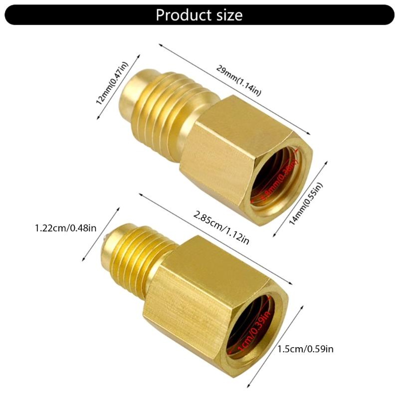 R134A Quick Coupler Connector Adapter Fittings High Low Manifold Connector Brass Adapters Air Conditioning Refrigerants