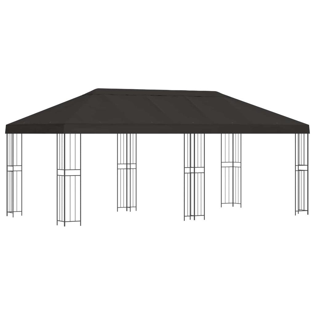 Gazebo with Side Walls 6 x 3 m Anthracite Polyester and Steel