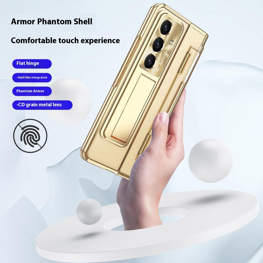 For Samsung Galaxy Z Fold7 5G Case Kickstand Hard PC Phone Cover with Screen Film/Stylus
