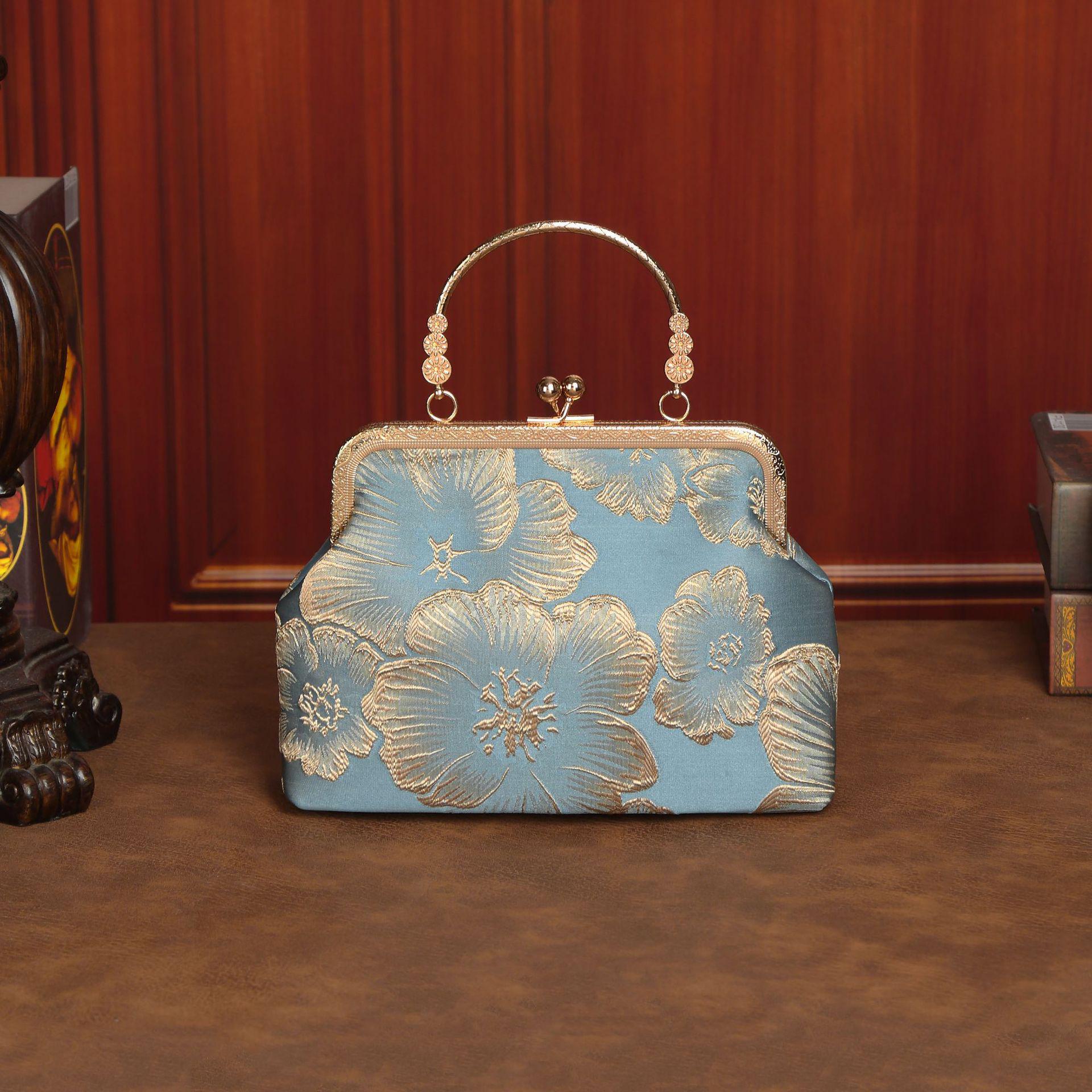 Элегантный вечерний клатч чонсам с жемчугом, сумка кроссбоди