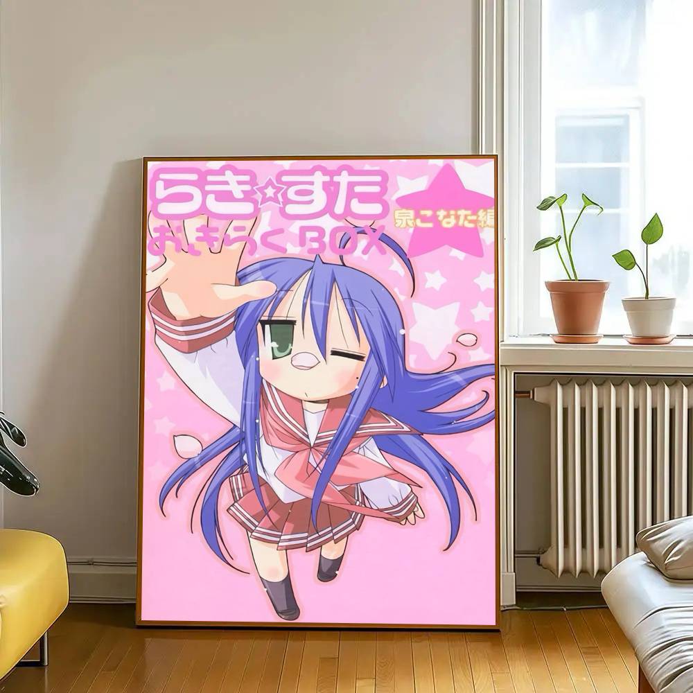 Cartoon L-Lucky S-Star ANIME   Classic Vintage Posters Whitepaper Prints Posters Artwork Kawaii Room Decor