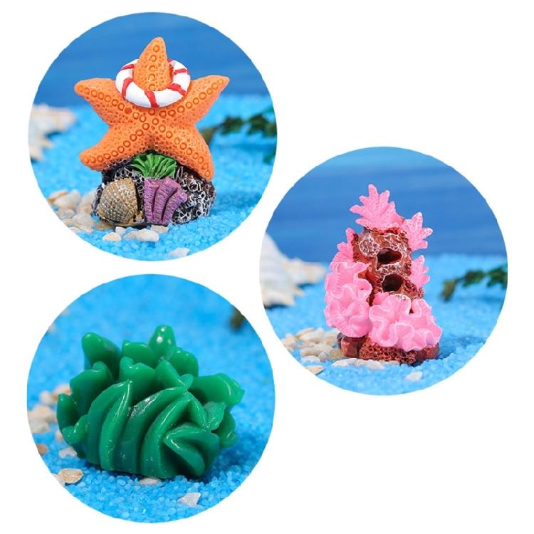 Aquariums Decoration Set of 11 Resins Simulated Coral Seaweed Plant Miniatures Ornaments for Fish Tanks Accessories