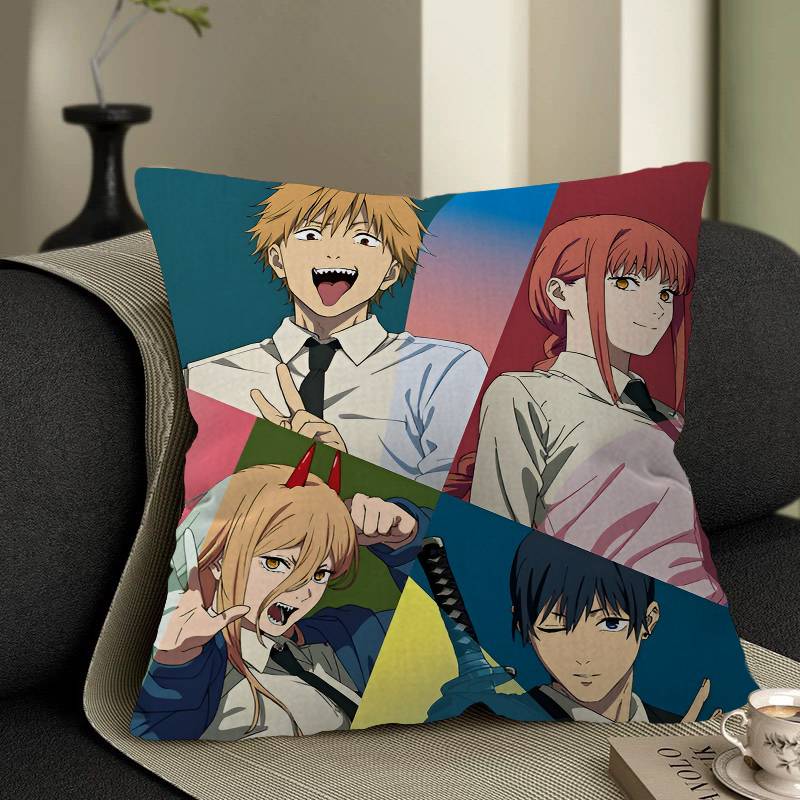 Anime Chainsaw Man Pillowcases Home Bedding Decorative Pillow Cover Wedding Super Soft Pillow Case