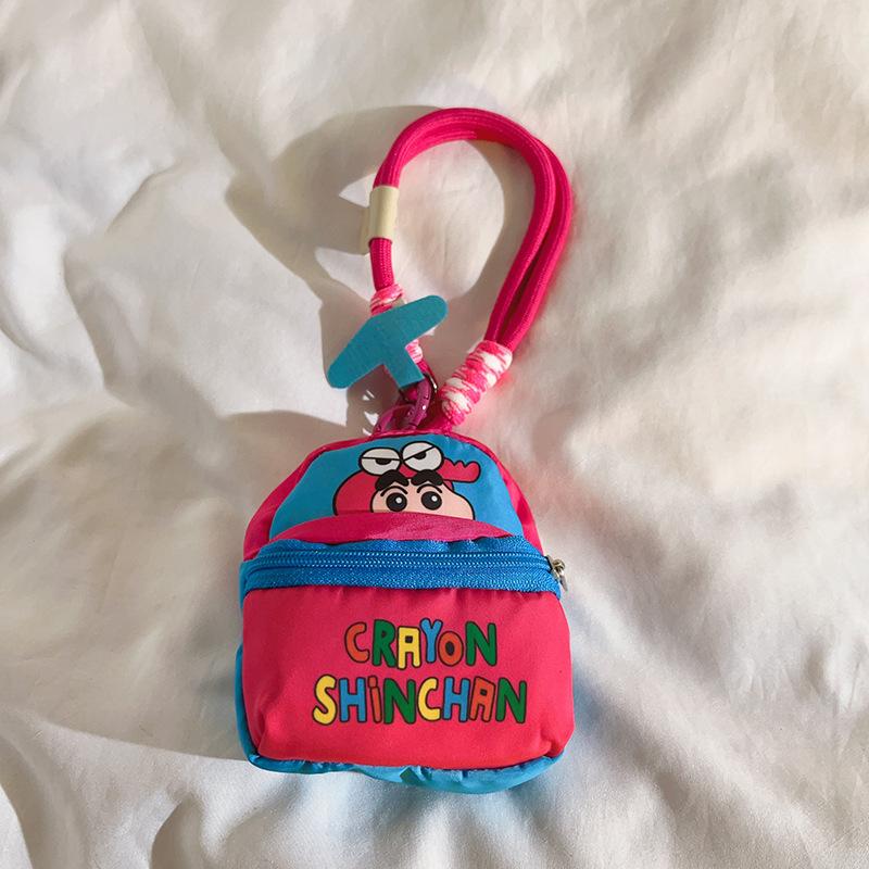 Crayon Shin-Chan Bag Mobile Phone Lanyard Wallet Earphone Case Storage Bag Anti Throwing Wrist Strap Cartoon Gifts for Kids Bag
