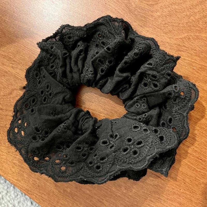 

3Pcs French Style Vintage Hair Accessories Lace Hollow Lace Large Intestine Headband Rubber Band Hair Rope Head Rope