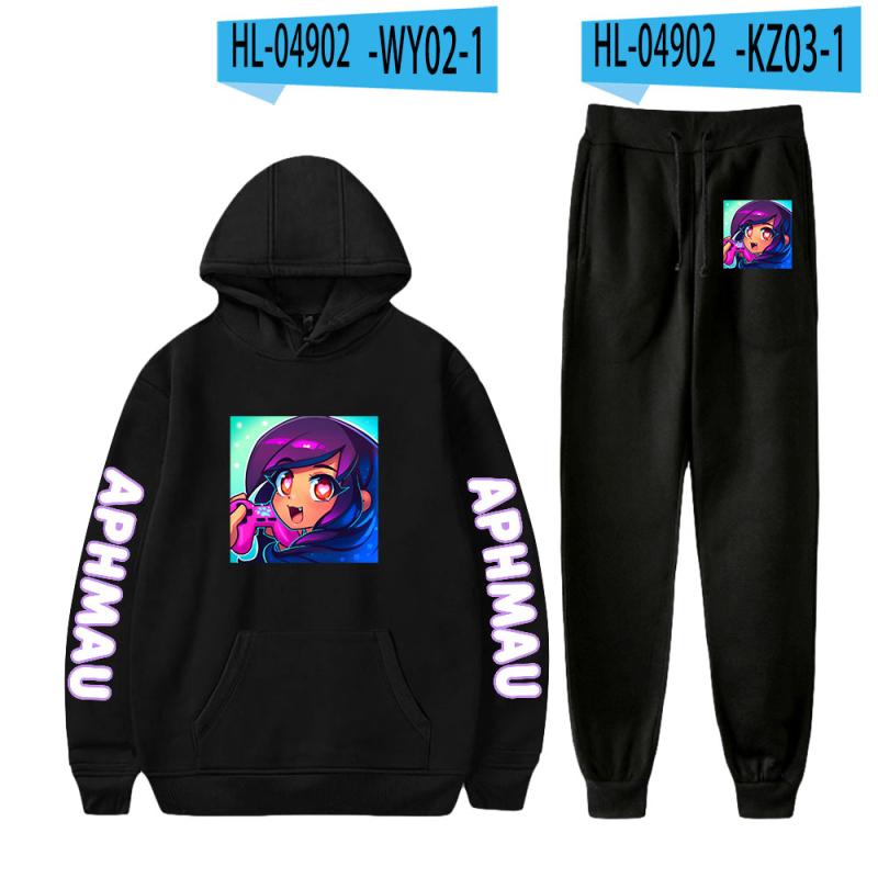 

Аніме Aphmau Merch Prints Hoodie Sets Чоловіки Жіночі Спортивні костюми Повсякденні Толстовка + Штани 2 шт. Вуличний одяг Великі світшоти M