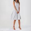Chiffon Floral Sleeveless V-Neck Waist Dress