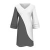 Damesmode Temperament Elegante frisse bedrukte V-hals 3/4 mouwen jurk