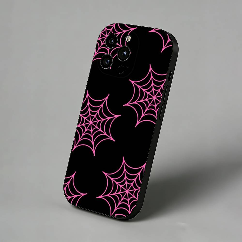 

Spider web Pattern Slim Back Phone Case for iPhone 17 Air 16 Pro Max 16e 15 Plus 14 13 Mini 12 11 Protective Cover iPhone15