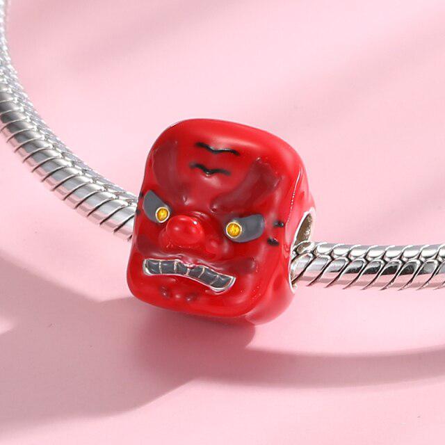 925 Silver Japanese Culture Samurai Traditional Costume Charms Beads For Diy Women Bracelet Making Original Jewelry