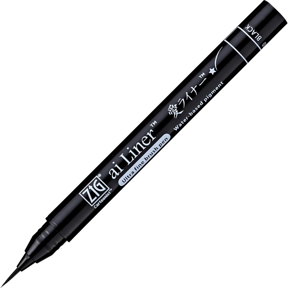 Kuretake Brush Pen Ai Ultra Fine Liner, Point, Black, ED101-010