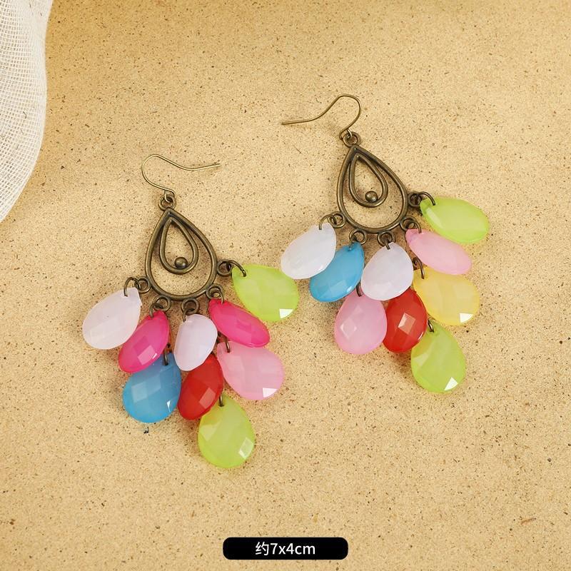 Vintage Long Fringed Earrings Femininity Earrings Niche Bohemian Vacation Earrings