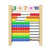 Classic Wooden Educational Math 10-Row Counting Toy 100 Beads with Counting Sticks Number Alphabet Card Preschool Math Learning