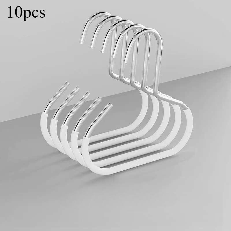 

Stainless Steel Hooks Hat Storage Hangers Non-Slip Hanging Rack Wardrobe Hats Straps Ties Scarves Underwear Circular Hanger Hook 10pcs белый
