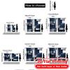 2D Flat Printing  2pcs Metal Harmony Print Modern Curtains Versatile 100% Polyester Curtains Room Decor Use for Bedroom & Various