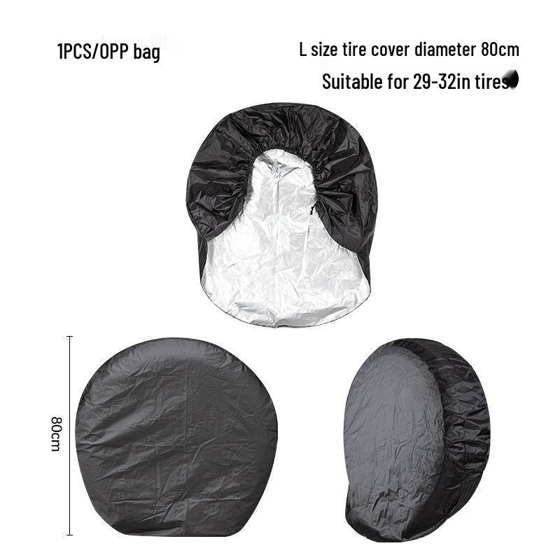 Car Spare Tire Protective Cover - Sunproof & Dustproof 190T Polyester Taffeta Storage Bag