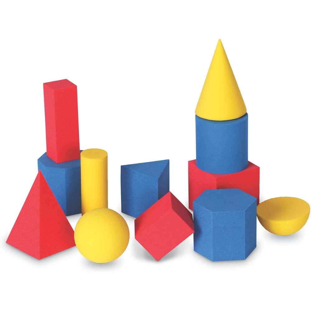Learning Resources Soft Blocks 3D Shapes Set 12 Pieces Educational Toy