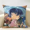 Wanderer Genshin Impact Cushion Cover Natural Linen Organic Fabric DoubleSided Printing Room Sofa Decor Pillow Case
