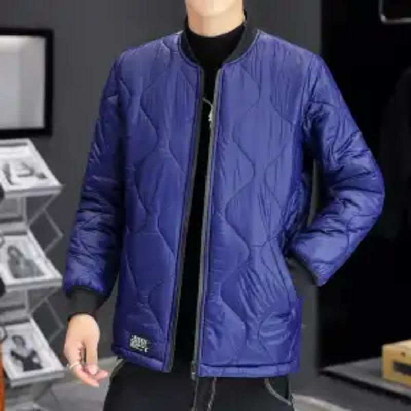Herren Herbst und Winter Neuer Stil Plus Samt Verdickt Koreanischer Stil Trendig Vielseitig Baumwollmantel Jugendlich Lässig Warme Jacke