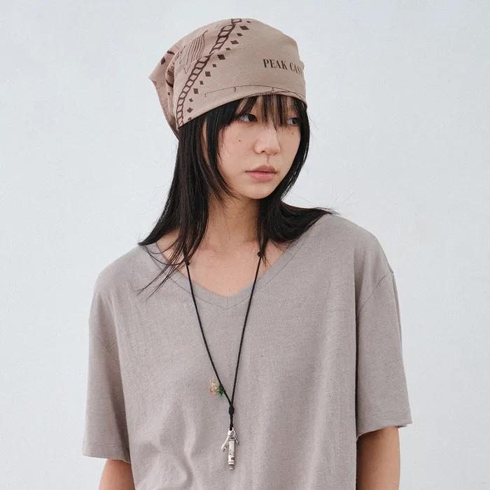 [UNI] Rope Grid Bandana (BEIGE)
