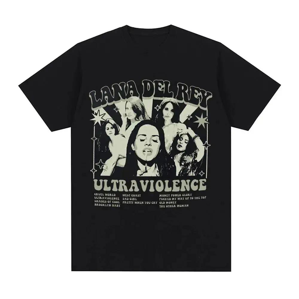 Sängerin Lana Del Rey Print T-Shirt Unisex Damen Mode Hip Hop Streetwear Harajuku Sommer Kurzarm Große Größen T-Shirt Unisex