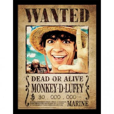 One Piece Live Action Monkey D. Luffy tagaotsitav plakat Raamitud plakat