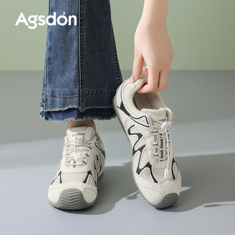 Augustus Dengde Training Shoes Women's 2025 New Autumn Retro Niche Racing Shoes Flat-soled Sports Shoes Small White Board Shoes