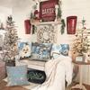 Christmas Pillowcases: Santa, Snow, Winter Gnome & Snowman Designs Sofa Bed Cushion Cover, New Year Home Decoration