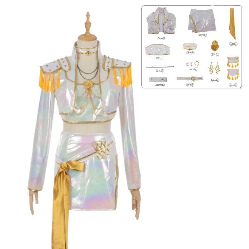 Kpop Demon Hunters Rumi Mira Zoey Cosplay Costume With Elastane For Anime Fans