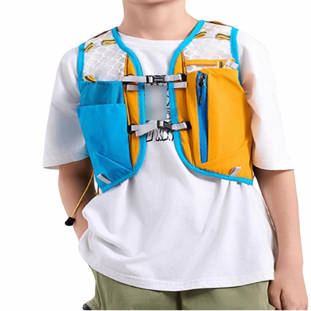 Breathable Mesh Kids Hydration Backpack Stretch Fabric Cycling Hydration Vest Kids Hydration Vest