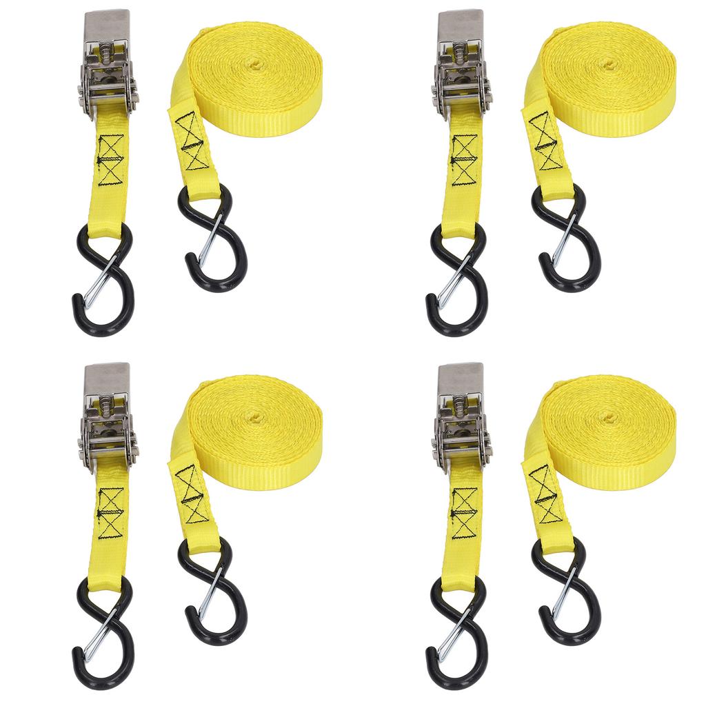 5 Meters Ratchet Straps 800kg Safe Pull Strength Cargo Tie Down Bundle Tension Belt for Ship Transportation Fixing