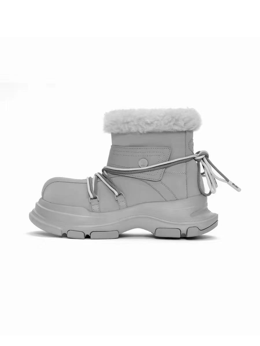 

Женские зимние ботинки на платформе, пушистые, нескользящие, из искусственной замши, с подкладкой из искусственного меха, удобные, теплые, короткие ботинки для ходьбы, обувь для женщин 40