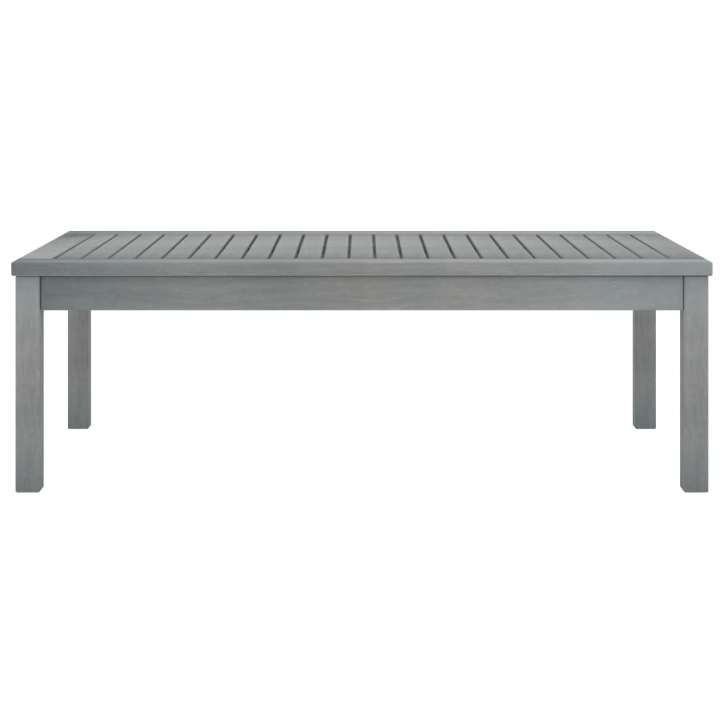 vidaXL Couchtisch 100x50x33 Cm Grau Massivholz Akazie
