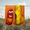 1PC Larva Blanket Flannel Throw for Sofa, Indoor, Camping, Living Room, Office, Chair, And Bed Soft Birthday Christmas Gift