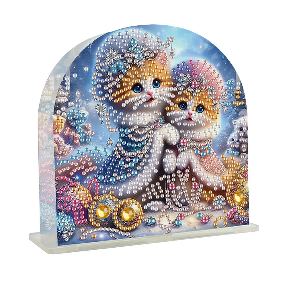 Diamond Painting Napkin Holder Rack Desktop Ornament Diamond Painting Tissue Storage Rack Acrylic Double Sided Xmas Table Decor