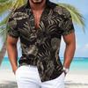 Men's Palm Leaf Tropical Plants Shirt Hawaiian Shirt Short Sleeve Hawaiian Shirt Daily Vacation Summer 3D Print Button Up Shirts