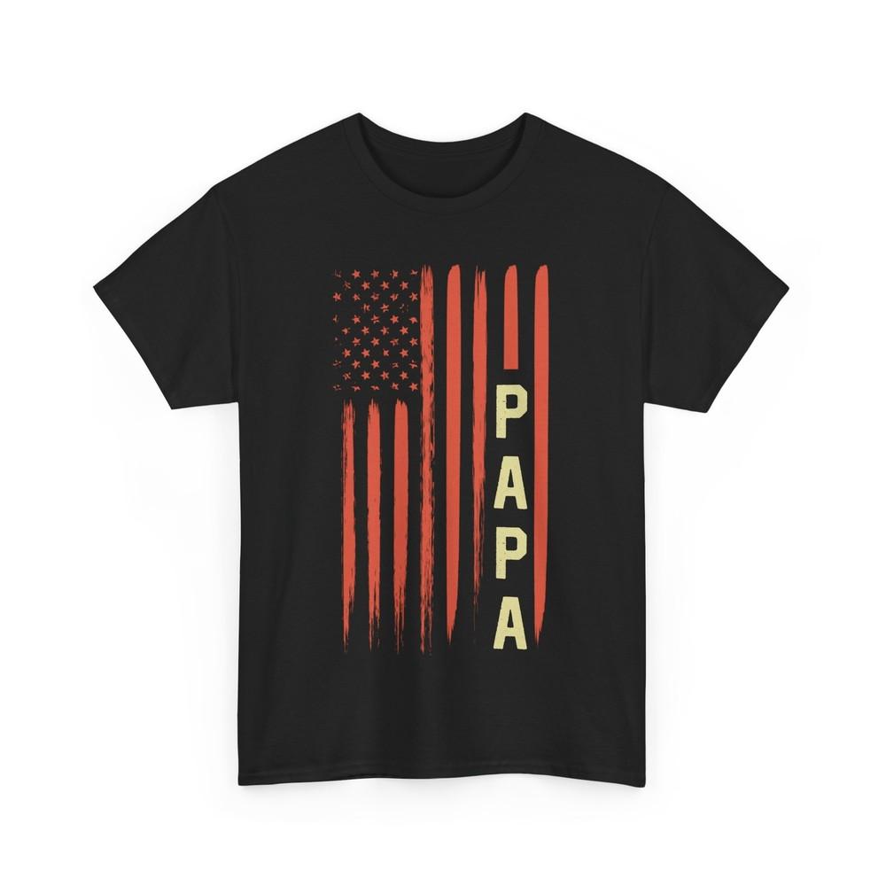 Papa American Flag Shirt, Dad Father's Day Vintage Shirt