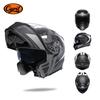 Motorcross Flip Up Helmets with Wide View Clear Visor ABS Shell Full Face Cyril Motor Helmet For Adult DOT Approved