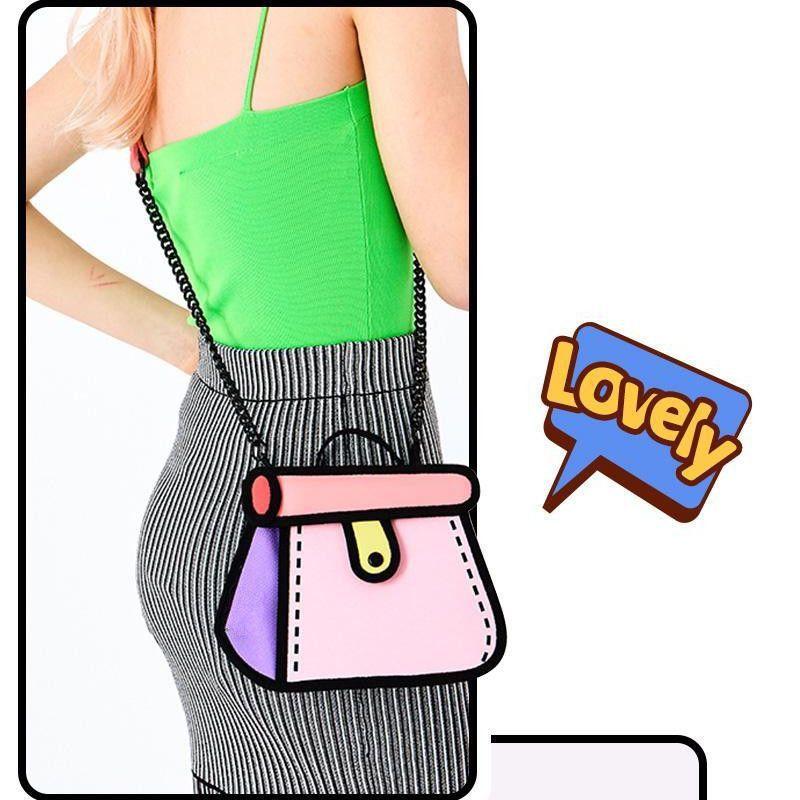 

Two-dimensional cartoon animation girl heart cute cake bag new chain messenger bag lightweight small bag female single bag + oblique shoulder strap [set]