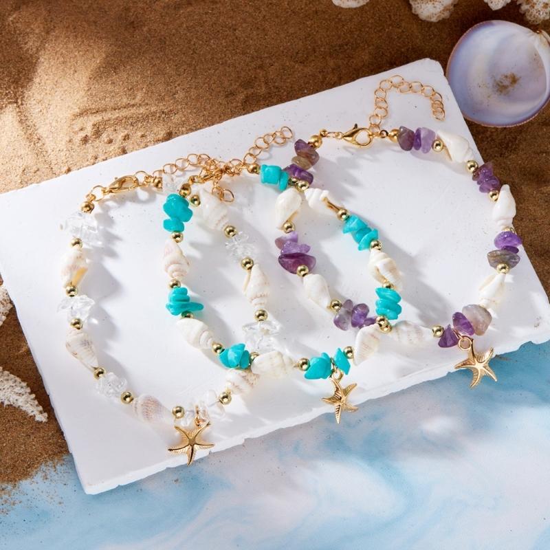 Ocean Bracelet Delicate Hand Jewelry Shell Bracelet Sweet Accessories Alloy Texture Suitable for Daily and Special Event