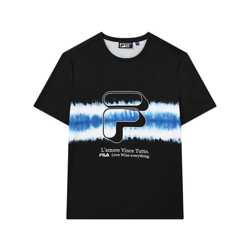 FILA T Shirts Men's Black Crew Neck Moderate Straight Fit F11M133187F-BK