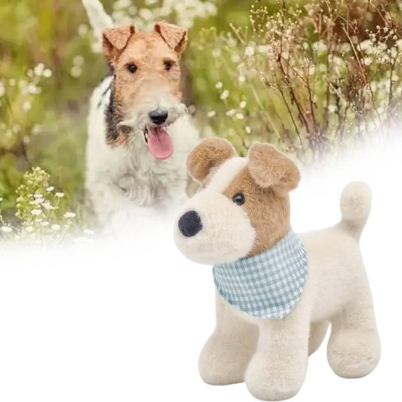 Fox Plush Terrier Toy Animal Dog Stuffed Doll Room Decoration Kids Gift 18cm
