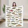 Sportfisch Lustiger Liebhaber Weiche Decke Picknick Plüsch Bettwäsche Überwürfe Neuheit Heimdekoration Flanell Tagesdecke Sofa Bettbezug