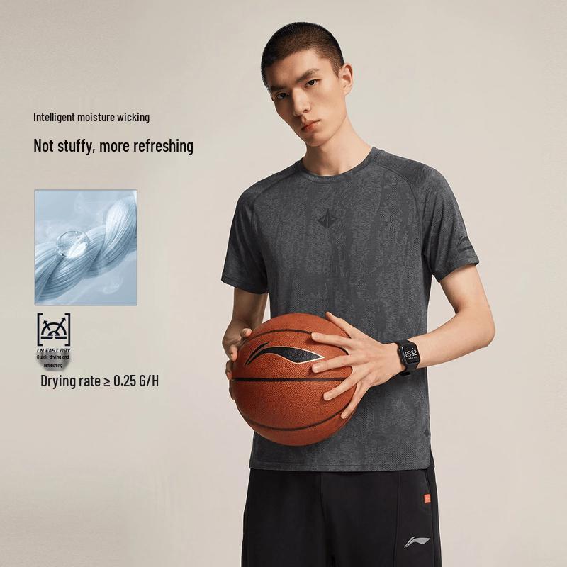 LI-NING Men s Short Sleeve T-Shirt ATSW751-2 3XL