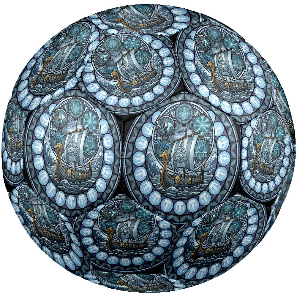 Ship Symbols Round Football Size 5 Adult Ball Suitable for Training Matches and Outdoor Team.