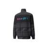 Puma Mcfc Prematch Jacket Logo Geometric Print Stand Collar Casual Zip Woven Jacket Men Jacket Black 765180-03