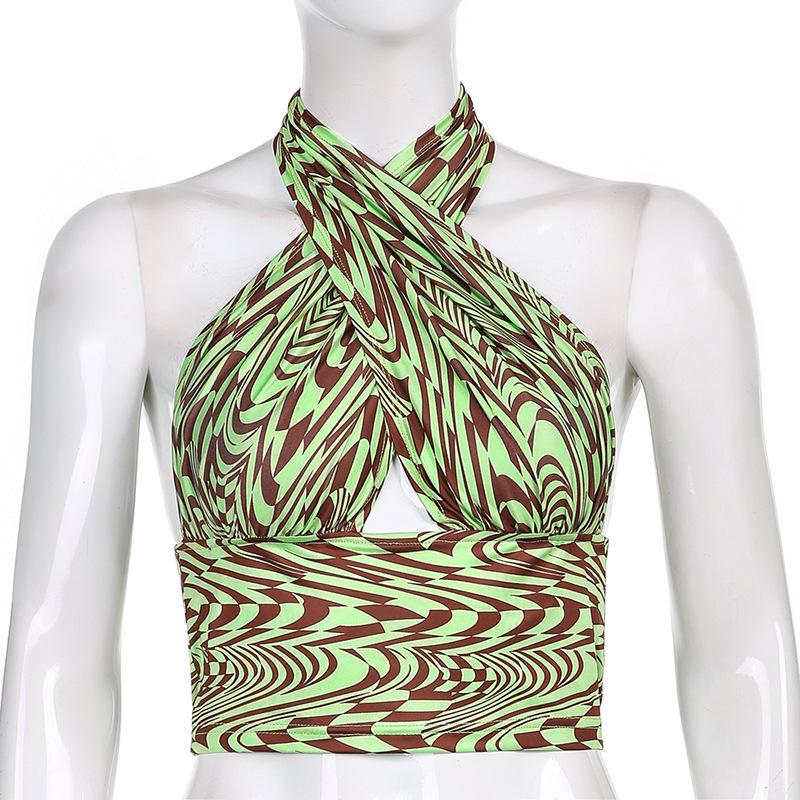 35 Styles Sexy Y2K Lace-up Cropped Camouflage Top - 90s Retro Backless Summer T-shirt for Women
