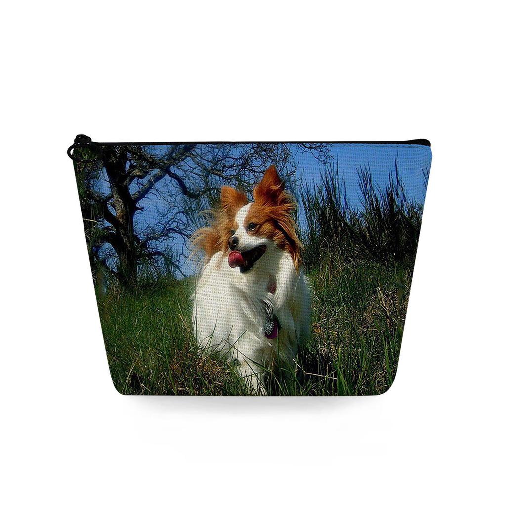 Women Dog Print Cosmetic Bag Toiletries Organize Travel Storage Case 6783